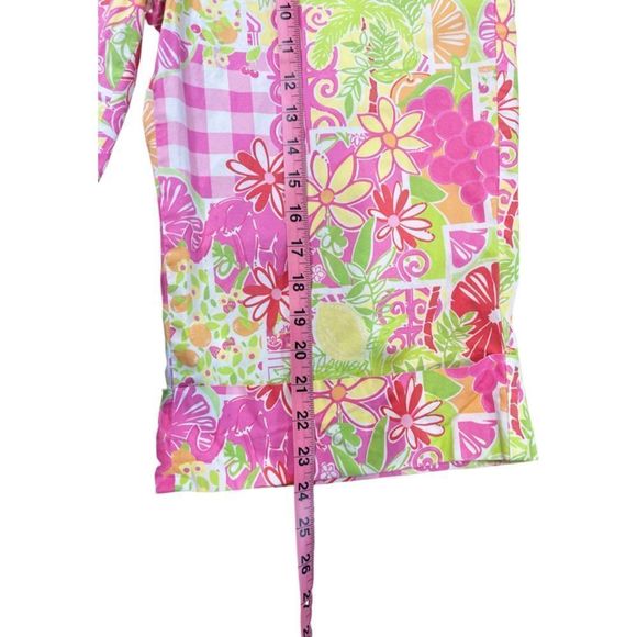 Lilly Pulitzer Palm Beach Juice Stand vintage print Size 14 EUC Y2K Palm Royale - Picture 6 of 6